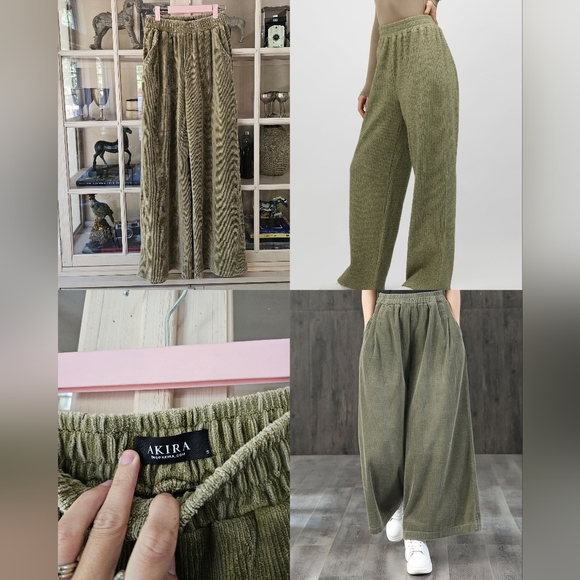 AKIRA Freya Wide Leg Ribbed Lounge Pants - Picture 1 of 9